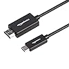 Amazonベーシック USB-C-HDMIケーブルアダプタ プレミアムアルミニウム Thunderbolt 3対応 4K@60Hz 1.8m ブラック