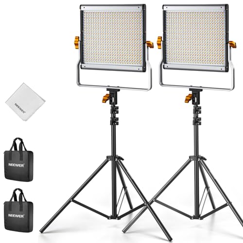Panel de luz LED Neewer con carcasa de aluminio CRI96+ y soportes robustos de 75 pulgadas