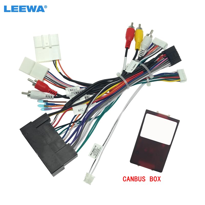 Car 16pin for Audio Wiring Harness with Canbus Box & Amplifier for KIA KX5/KX7 for Hyundai Sonata 9 Stereo Installation Wire #6772 - (Color Name: CANBUS Box)