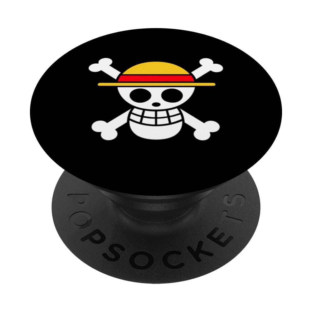 Cute Cool Anime Pirate Skull Symbol Weeb Gifts for Nerdy Men PopSockets Adhesive PopGrip