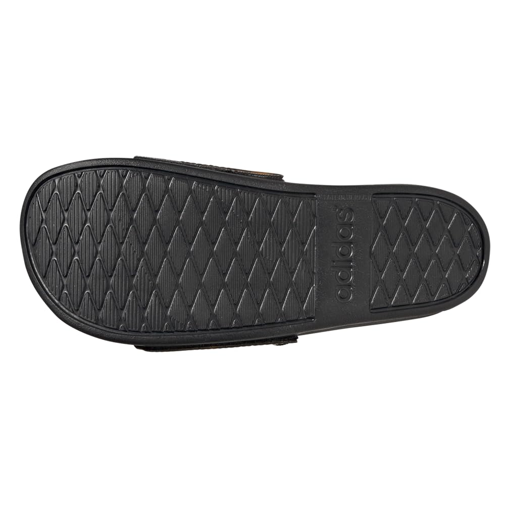 adidas Women's Adilette Comfort Slide Sandal: 8 Black/Black/Black 1