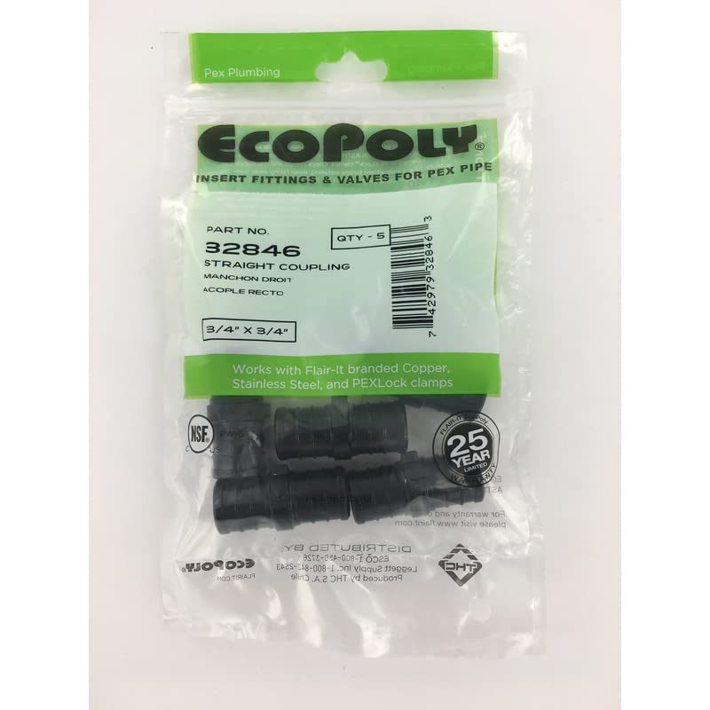 Ecopoly 32846 PEX Coupling, 0.75