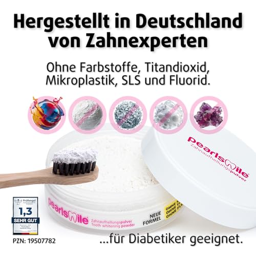 PearlSmile Teeth Whitening Powder - Zahnaufhellung Sehr Gut 2024-2025 - Zahnpulver für Weiße Zähne - Zahnbleaching & Aufhellung - Bleaching… – Ansicht 3