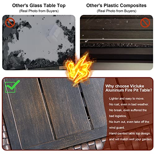 Vicluke-44in-Porpane-Fire-Pit-Table-Gas-Fire-Table-for-Outside-with-CSA-Certification-50000-BTU-Auto-Ignition-Aluminum-Propane-Fire-Pit-with-Lid-Cover-Glass-BeadsBrown