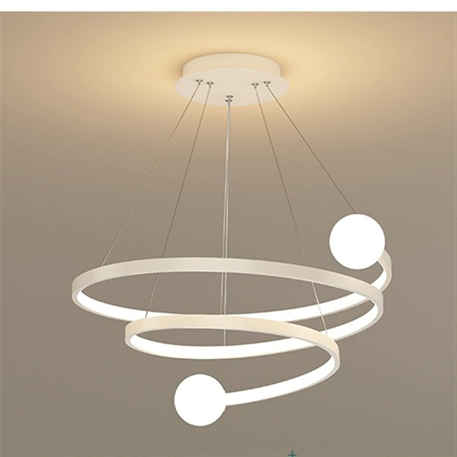 CUNTO Lampade a sospensione dimmerabili Lampadari moderni in acrilico Illuminazione Plafoniera a LED Compatibile con Sala da pranzo Soggiorno con telecomando, Lampadario di cristallo per soggiorno