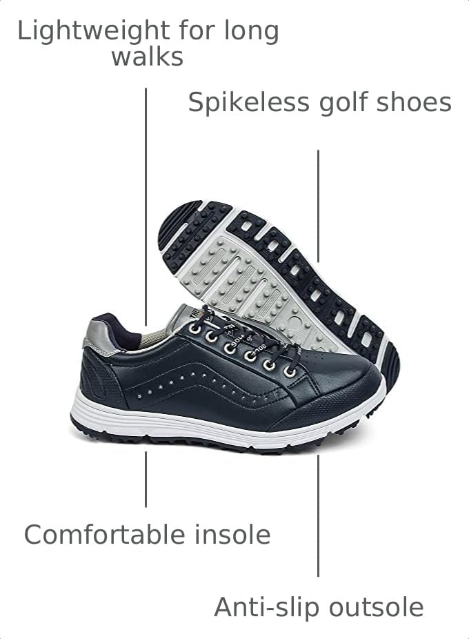 Image of THESTRON 2021 Men Golf Shoes Professional Spikes Golf Sport Sneakers Waterproof Mens Trainers Golfing