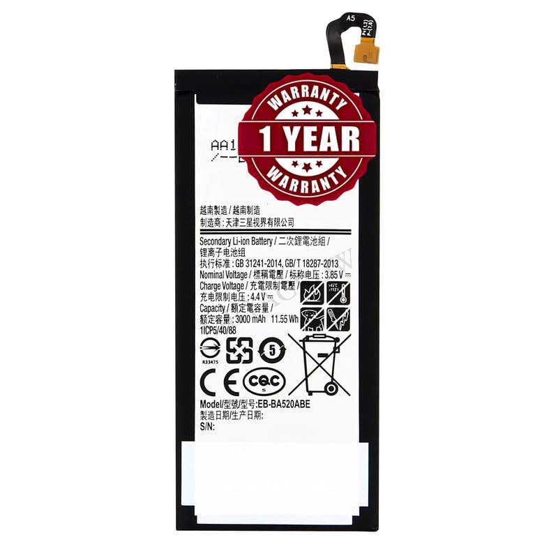 Image of Original EB-BA520ABE Battery Compatible for Samsung Galaxy A5 (2017) (SM-A520F) - (3000mAh) - 1 Year Warranty BC46