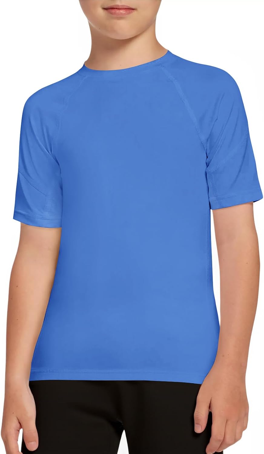 Haloumoning Boys Athletic Compression Shirt Short Sleeve Undershirt Kids Quick Dry Basketball Base Layer 5-14 Years
