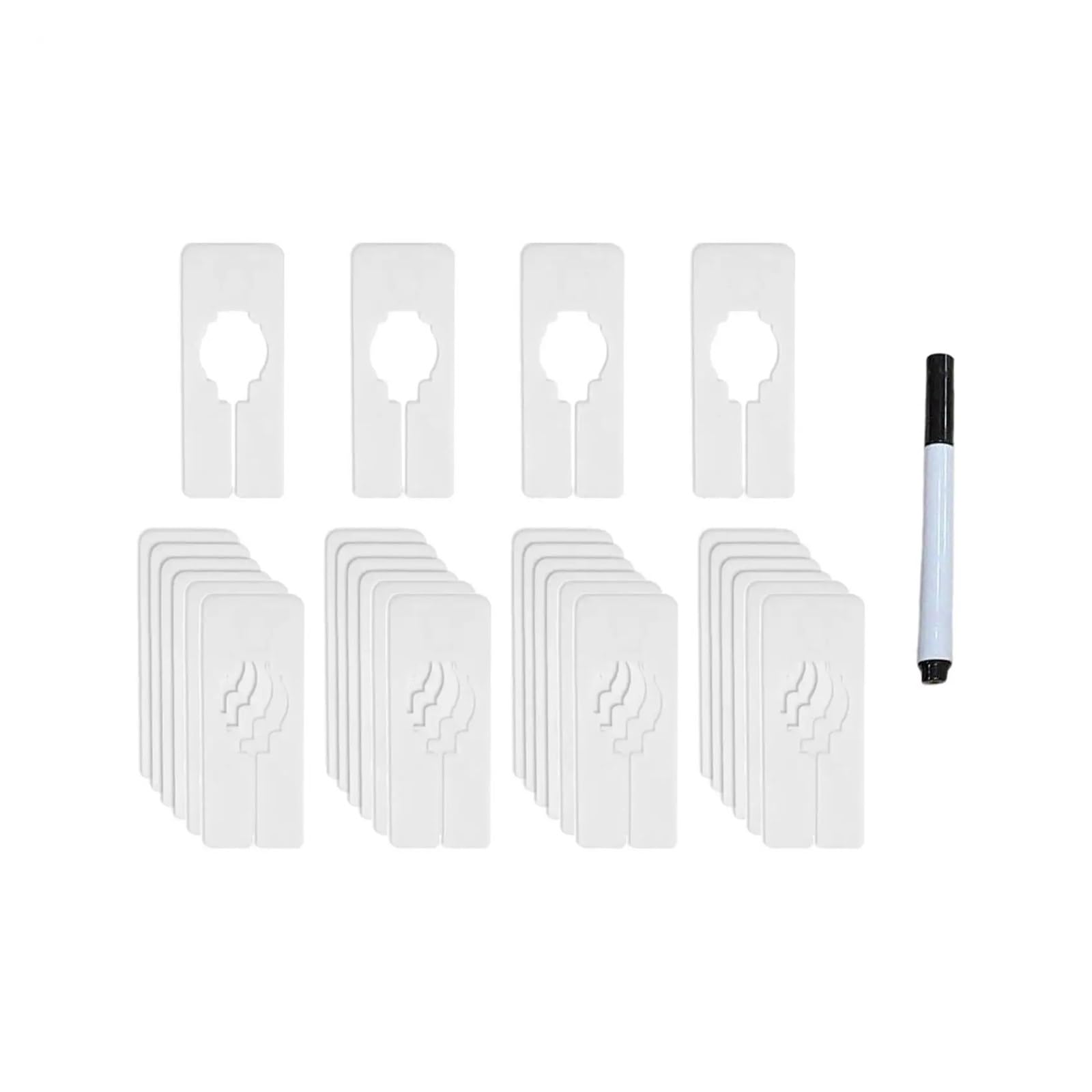 Luvafey Hanger Dividers 20pcs Closet Dividers Clothing Size Rack Hangers Laundry Durable for Clothing Size Type Sorting Writable and Reusab