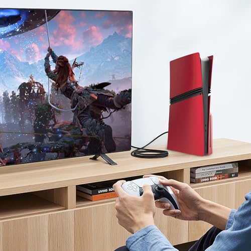Façade pour PS5 Pro coque de remplacement premium rouge édition disque - 2