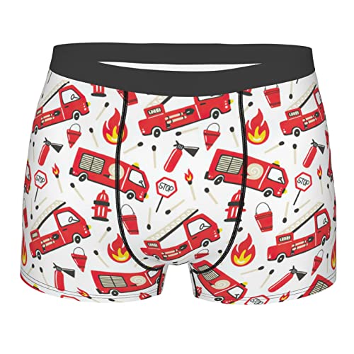 494 Boxershorts Thema Feuerwehr Männer Unterwäsche Bequeme Boxershorts Für Männer Hipster Herren Unterwäsche Für Ehemann, Mann, Junge L