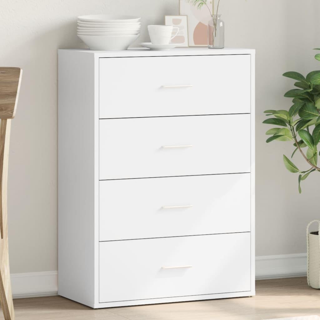 Credenza bianca, 60 x 31 x 84 cm, comò in legno