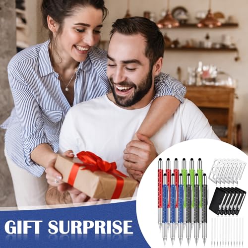 Image of Sabary 36 Pcs Gifts for Fathers Day Multitool Pen Gift for Men Birthday Gift Including 6 in 1 Tool Pen, Stainless Steel 11 in 1 Beer Opener Credit Card Tool and Black Refill(Vivid Colors)