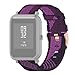 WWTTE 20mm Raya de la Armadura de Nylon Correa de muñeca Watch Band for el Huami Amazfit GTR 42 mm/GTS/BIP/BIP Lite (Gris) S.S (Color : Purple)