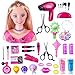 HYMAN Maquillaje Juego de Imitación 34 Piezas Niños Juego de Simulación para Peinado de muñeca, con secador de Pelo