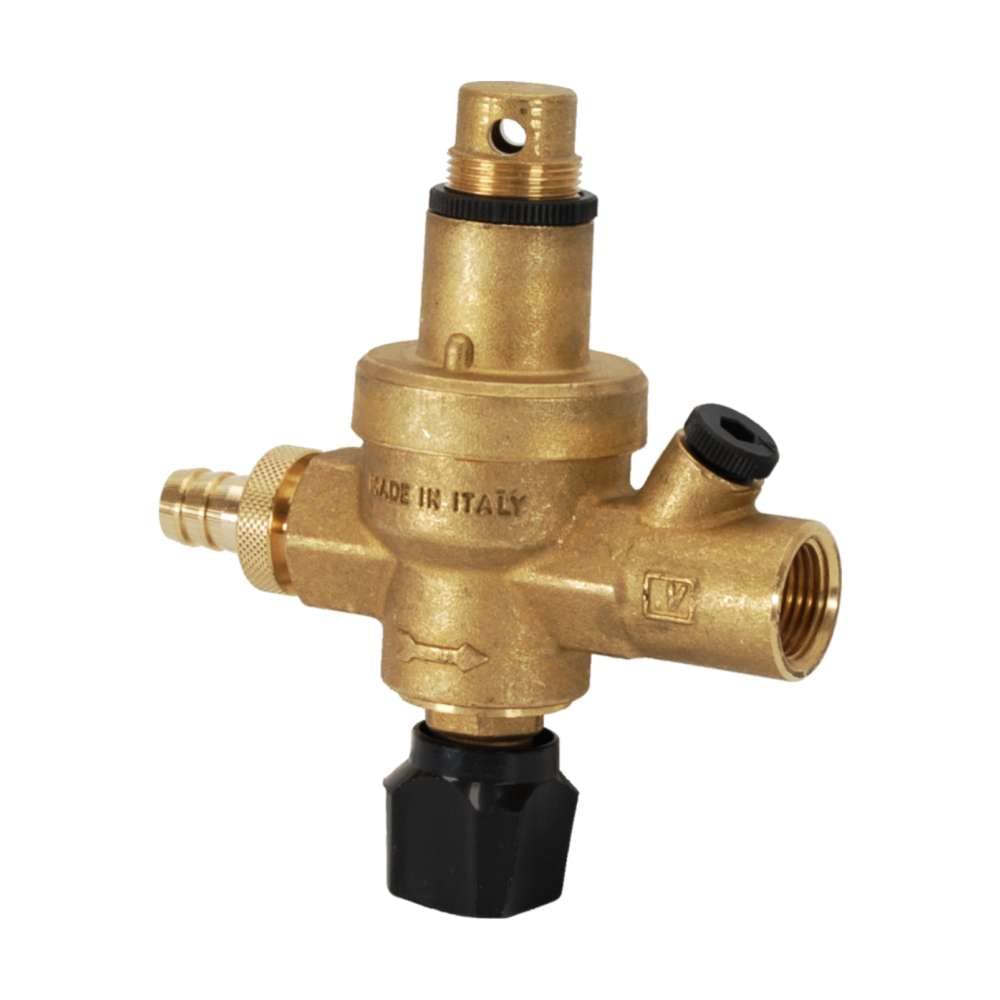 Afriso Füllarmatur 42405 FA, G 1/2, Messing:Ausführung FAM mit Heizungsmanometer Ø 50 mm