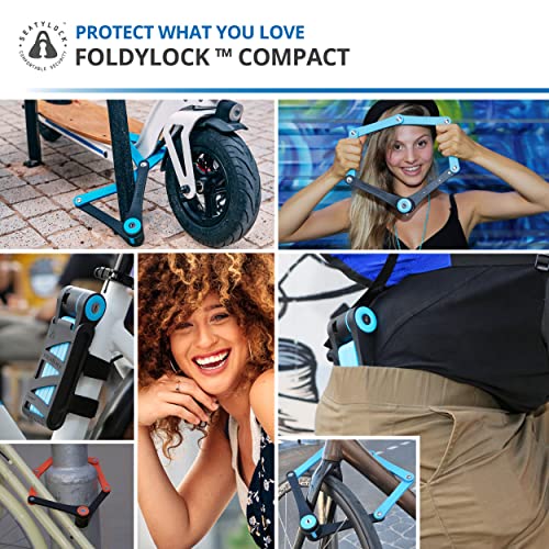 Foldylock Compact Folding Bike Lock - Award Winning Patented Lightweight High Security Bicycle Lock - Heavy Duty Anti Theft Smart Secure Guard With Key And Case For Bikes Or Scooter - 85 Cm #TOP4