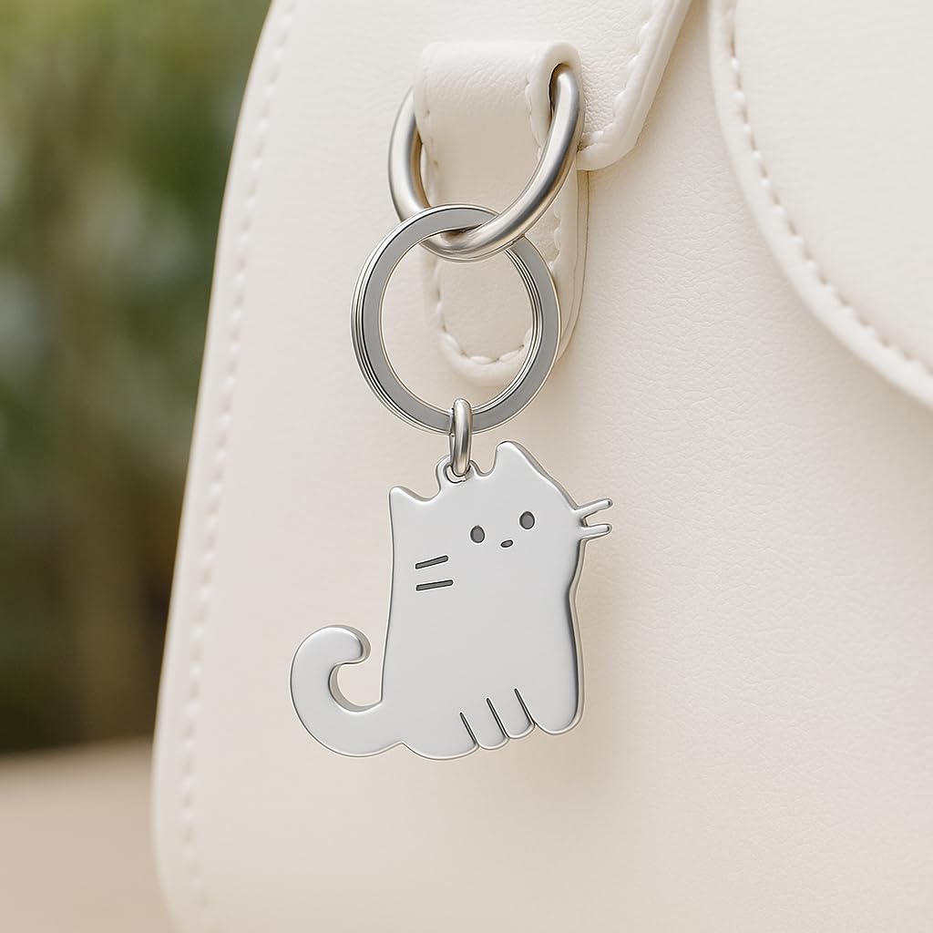Cute Keychain with Cut Key Chains Gift for Cat Lovers Women and Girlfriend image 5