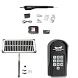 Mighty Mule MM571W Heavy Duty Smart Gate Opener, Single, Black & ar Panel Kit (FM123) for Mighty Mule Automatic Gate Openers,Black Cell & Wireless Digital Keypad (FM137)