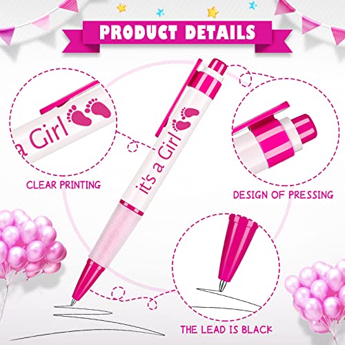 36 bolígrafos retractiles de gel para baby shower azul o rosa miniatura 3