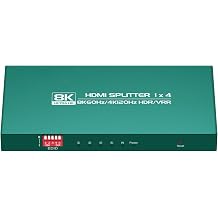 8K HDMI Splitter 1 in 4 Out 4k 120hz hue sync Box 1x4 hdmi duplicator 4k 120hz 4 Way hdmi2.1 Splitters PS5 hdmi 4 Way Splitter 1 in 4 Out 8k hdmi2.1 Splitters 1x4 PS5 DAO8KSP1040001