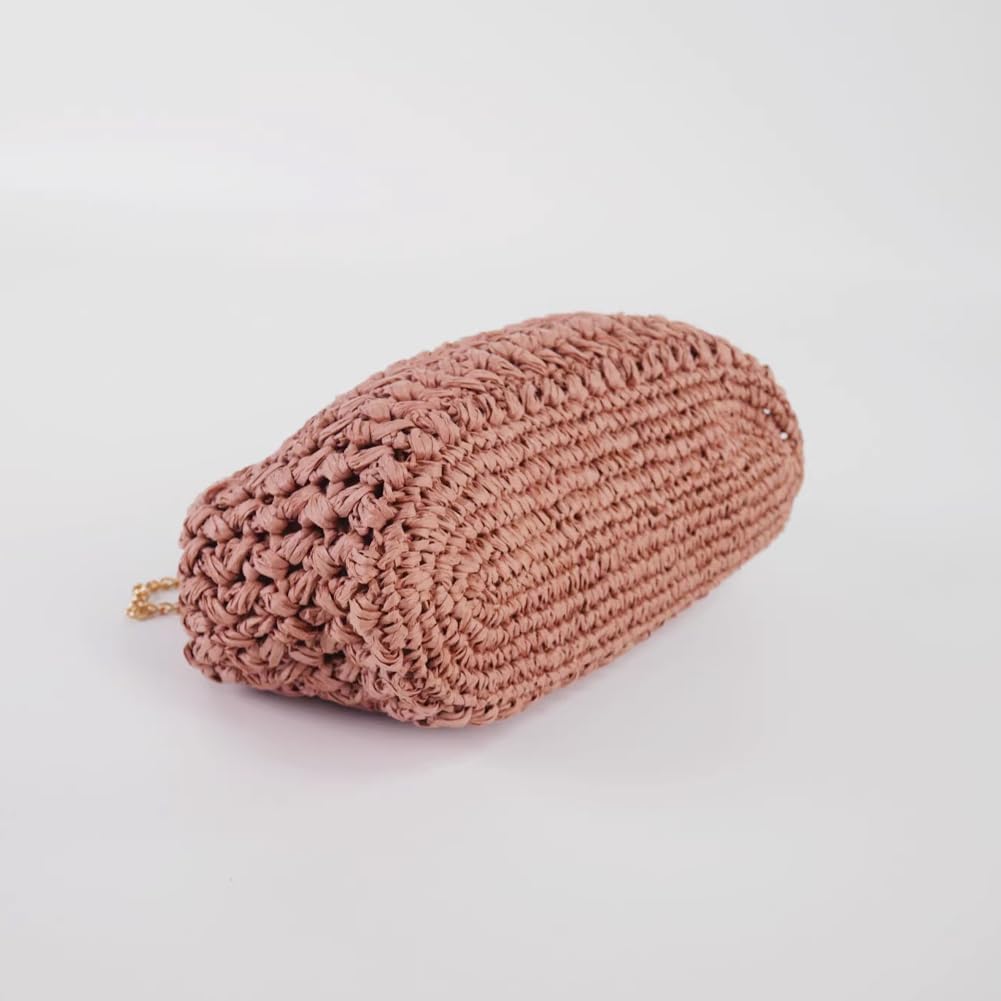 Large Straw Clutch Bag for Women Summer Satchel Purse Fashion Woven Top Hanlde Handbags for Beach Vacation
