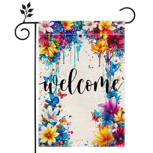 Welcome Garden Flag (O) Welcome Garden Flag (O)