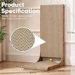 FUKUMARU Cat Scratcher 2 Packs, 25 Inch Cat Scratching Boards for Indoor Cats, L Shaped Cardboard Cats Scratcher Vertical Scartch Pads with Ball Toy, Walnut Color - Image 5