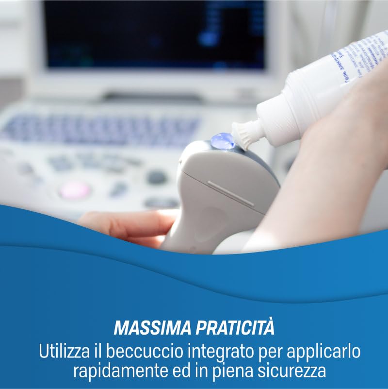 Cura Farma Gel conduttore trasparente Ecografia ad Alta Conduttività (Blu) 1 Lt (3 Confezioni)