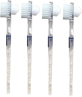 FOYTOKI Escova De Dentes Falsos Limpador De Dentes Falsos Escova De Dentes Dupla Face Escova De Limpeza De Dentadura Manual Escova De Dentadura