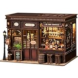 Book Nook Kit für Erwachsene - LUMYCE DIY Miniatur Haus Holzpuzzle 3D Puppenhaus - Buchstütze für Bücherregal Deko mit Led Licht Kreatives Geschenk für Leser