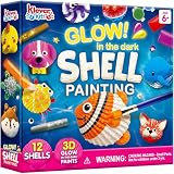Klever Kits Pintura de Conchas, Conchas para Pintar, Set para Niños, Creativo para Niñas, Set de Manualidades DIY, Set de Manualidades para Niños de 6 7 8 9-12 Años, Manualidades para Cumpleaños