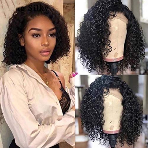 Perruque brésilienne de cheveux en dentelle frontale premium et boucles denses de 20 inches