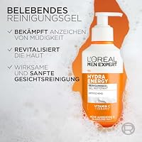 L'Oréal Men Expert belebende & sanfte Gesichtsreinigung für Männer, Waschgel für müde aussehende Männerhaut, Herren Cleanser für das Gesicht mit Vitamin C und Ceramiden, Hydra Energy 260 ml – Ansicht 6