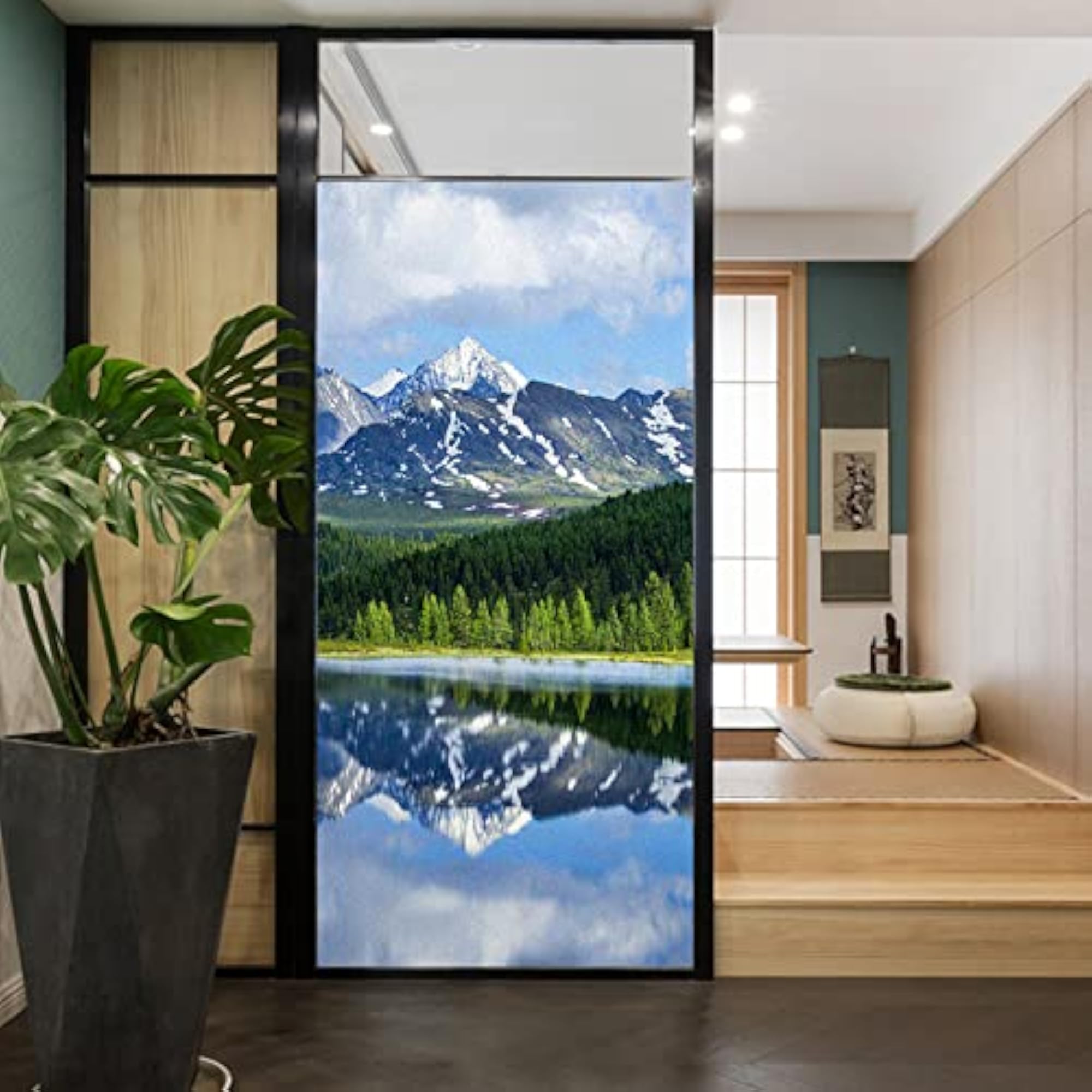 Natural Lake View Decorative Window Privacy Film