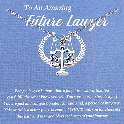 WSNANG Future Lawyer Gift New Lawyer Necklace/Bracelet Law Graduation Gift for Attorney Law