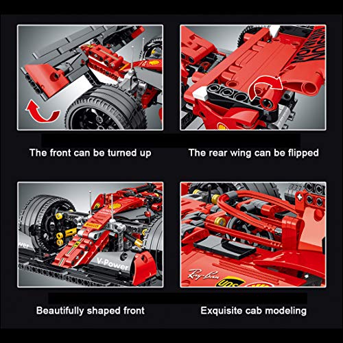 Myste Technik Formel 1 Auto Rennwagen für Ferrari FRR-F1, 1100Teile 1:14 Rennauto Sportwagen Rennwagen Kollektion für… – Bild 4