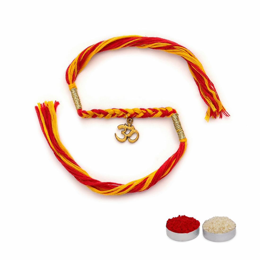 El Regalo 1 PC Moli Rakhi for Bhaiya - Rakshabandhan Moli Charms Rakhi with Message Card & Roli Chawal Shagun in Rakhi Box (OM Moli Rakhi) (B0CBMYH2LN) Amazon Price History, Amazon Price Tracker
