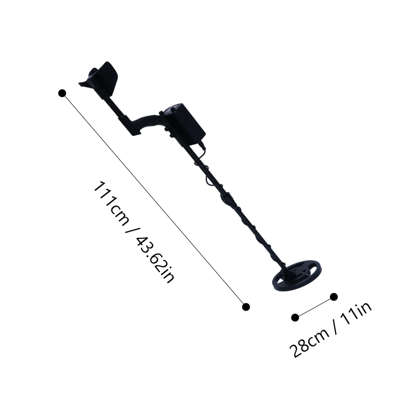 SHINEOFI Detector de Metales Profesional de Plástico y Metal, Adecuado para Exteriores Sonda y Vástago Ajustable y Búsqueda Precisa de Objetos