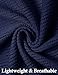 COOFANDY Men's Casual Button Down Shirts Short Sleeve Knit Polo Shirts Summer Beach Tops Navy Blue