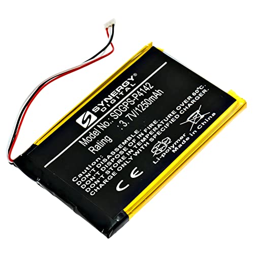 Synergy Digital GPS Battery, Compatible with Garmin nuvi 52LM 5'' GPS, (Li-Pol, 3.7V, 1250mAh) Ultra High Capacity, Replacement for Garmin 361-00051-02 Battery
