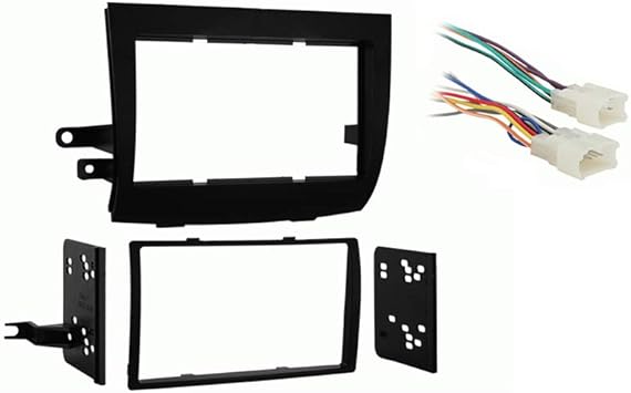 Compatible with Toyota Sienna 2004 2005 2006 2007 2008 2009 2010 Double DIN Stereo Harness Radio Install Dash Kit Package