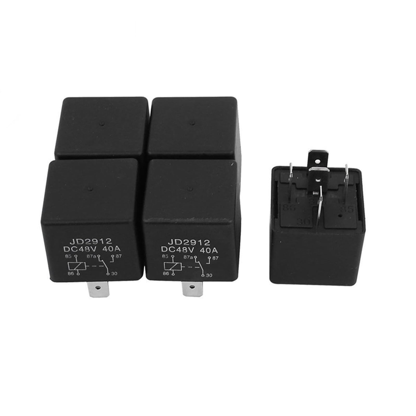 Relé de seguridad for vehículo JD2912 DC 48 V, bobina 40 A, 4/5 pines, 5 unidades(4pin)