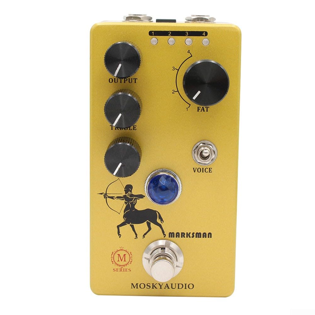 Gitarren-Effektpedal, Mosky Marksman Boost Overdrive das elektrische Distortion Gitarrenpedal basierend auf Volltone-OCD-Schaltung