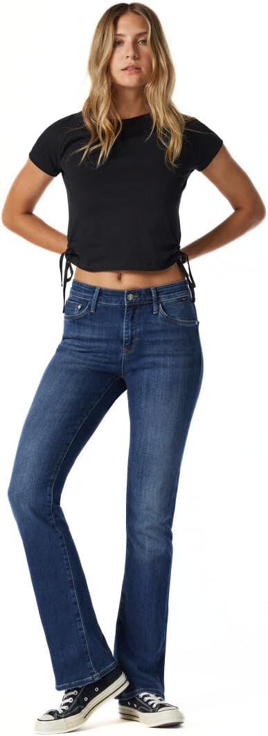 Mavi Women's Molly Mid-Rise Bootcut Jeans – Trendy Women's Jeans, Jeans for Women, Bootcut Jeans, Stretchy Pants for Women