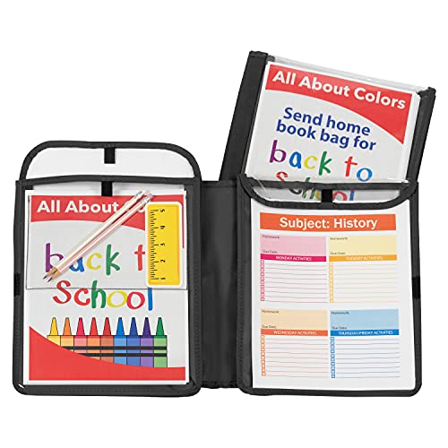 Dossiers de couture noirs C-Line Homework 33001-24 pour organiser vos documents 25x35 cm Lot de 24
