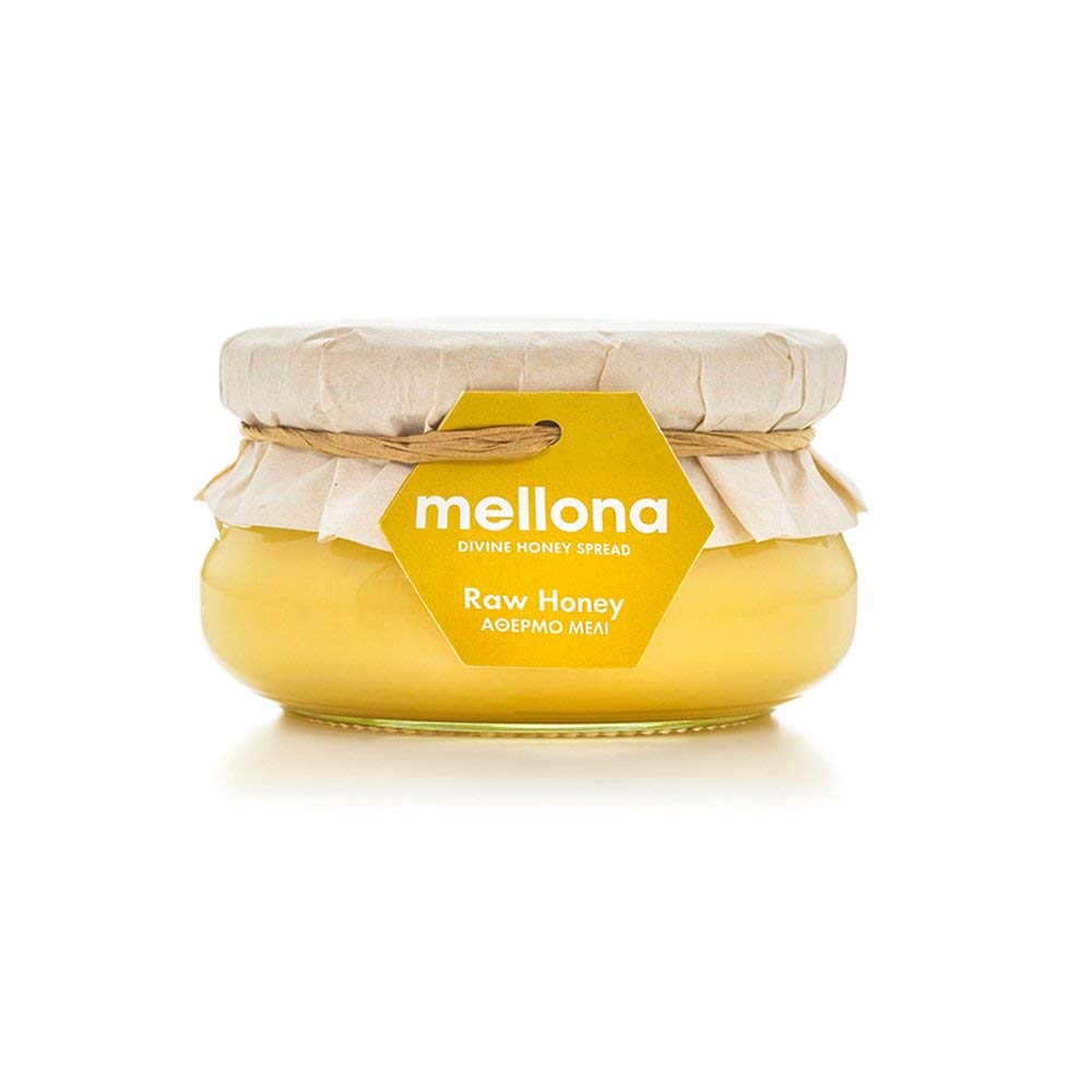 Mellona 100% Raw & Natural Creamy Golden Honey, Unheated & Unfiltered, 250g
