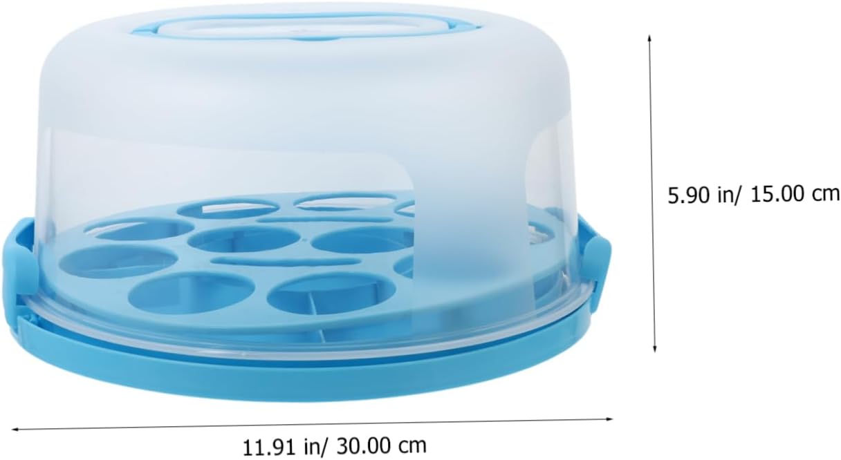1Pc Portable Cake Box Dessert Storage Container with Locking Design for Muffins and Cakes for Parties and Transport