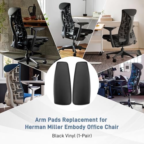 Arm Pads Replacement for Herman Miller Embody Office Chair - Arm Rest Caps for Adjustable Arms, Fit Embody Arm Caps - Ergonomic Desk Chair Accessories(1-Pair) - Thumbnail 2