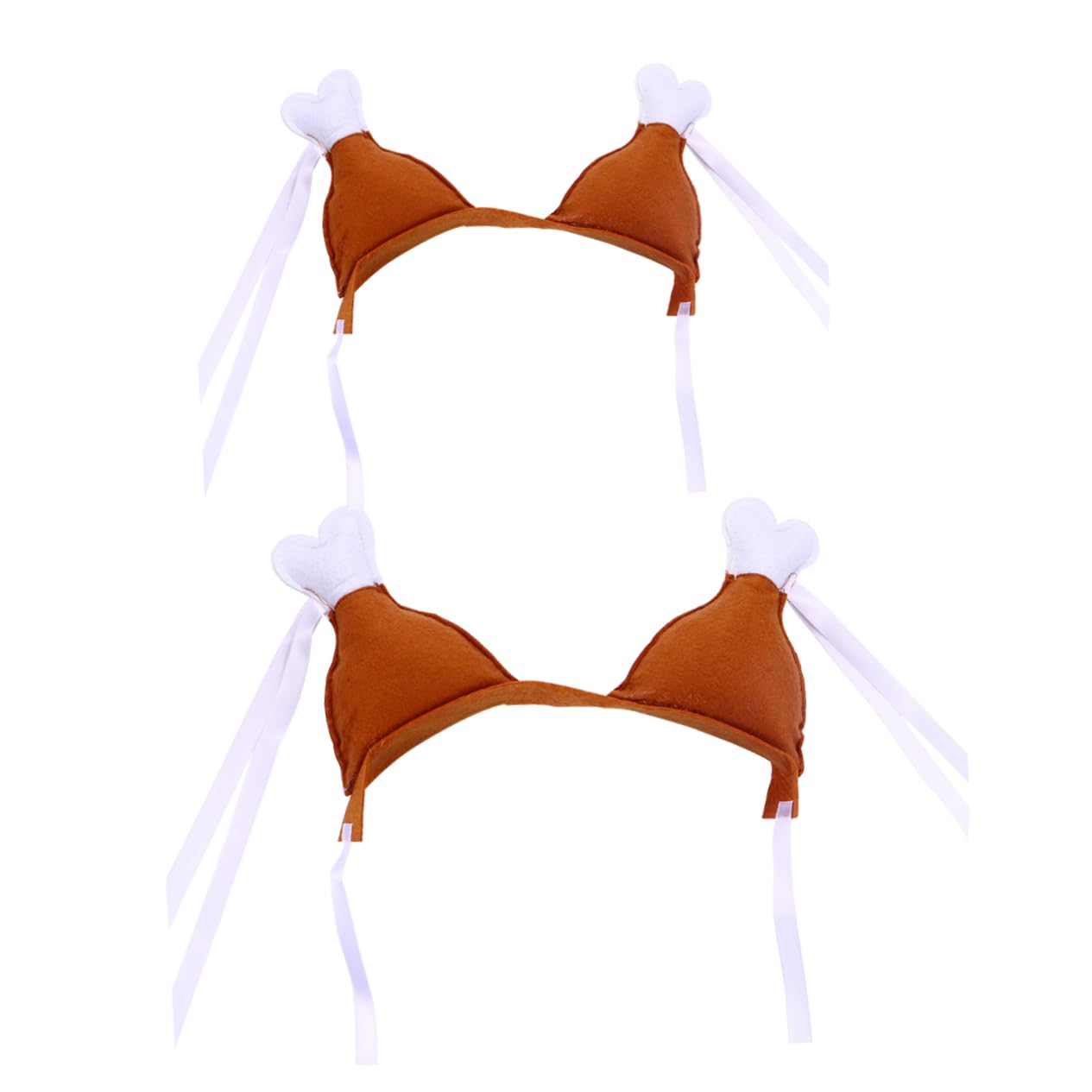 Toddmomy 2pcs Pet Headband Chicken Leg Hair Hoops for Dogs and Cats Fun Headdress Decoration for Pets for Parties and Photoshoots